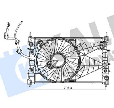 RADYATÖR FAN DAVLUMBAZ KLİMALI MODÜL LINEA 1.3 JTD