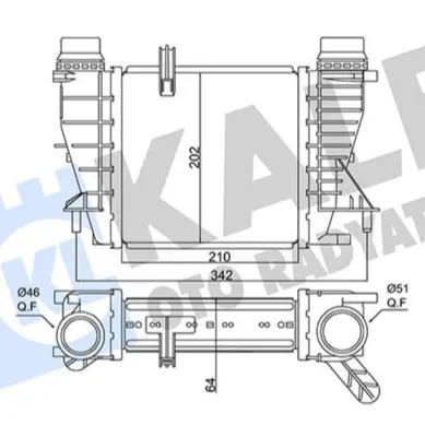 TURBO RADYATORU RENAULT CLIO III MODUS NISSAN NOTE NV200 1.5DCI 10- [BRAZING] [2