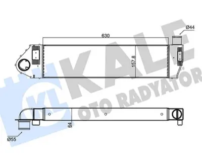 TURBO RADYATORU RENAULT MEGANE II ; SCENIC II 1.9/2.0DCI 05=- [BRAZING AL/AL] [6