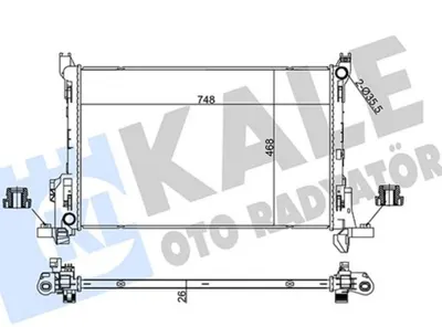 RADYATOR TALENTO NV300 VIVARO TRAFIC III VAUXHALL VIVARORADYATOR BRAZING