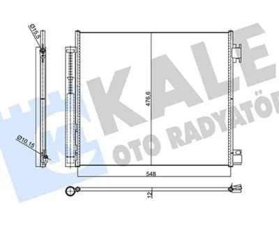 KLIMA RADYATORU NISSAN QASHQAI 13-> X-TRAIL 13->  RENAULT KADJAR 15-> 1.2 TCE 1.3 TCE 1.5 DCI 1.6 DCI 