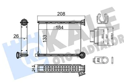 KALORİFER RADYATÖRÜ BORUSUZAPARATLI DUSTER II 1.5DCI 1.6 18>