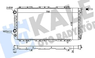 BRAZING VERSİYONU KL344340 PEUGEOT BOXER - CITROEN JUMPER - FIAT DUCATO 244 2.0JTD 02 06 MT M EKANİK 790X416X34 SU RADYATÖRÜ
