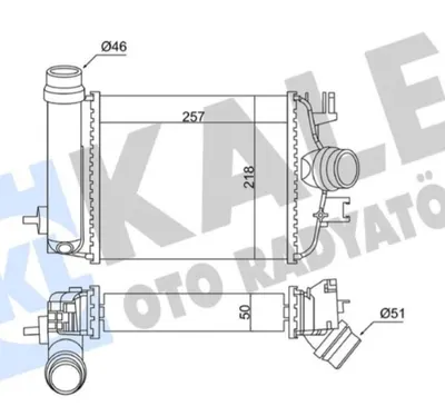 TURBO RADYATÖRÜ CLIO 5 1.3 TCE H5H 19 CAPTUR DUSTER 1.0TCE 20 BRAZING 50 MM