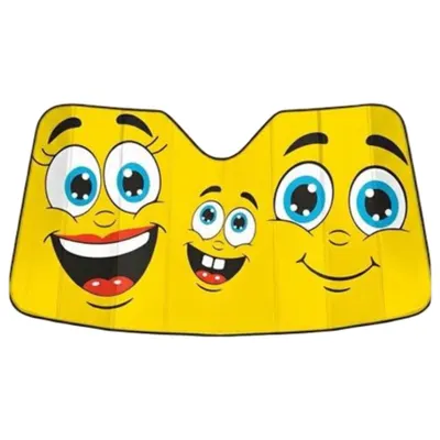 BASKILI ÖN CAM GÜNEŞLİK 136X65 EMOJİLİ