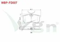FREN BALATA ARKA FORD FOCUS I 1.6i 16v 1998-2004/ FOCUS I 1.8i 16v 1998-2004/ FOCUS I 1.8 TDCI 1998-2004/ FOCUS I 2.0i 16v 1998-2004/ FOCUS I 1.6 TDCI 1998-2004 / FOCUS I 1.4i 16v 1998-2004