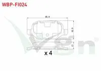 FREN BALATA ARKA FIAT LINEA 1.6 MJT 2007- / LINEA 1.4 T-JET 2007- / ALFA ROMEO 147 (937) 1.6 2001-2010 / 147 (937) 1.9 JTD 2001-2010