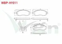 FREN BALATA ON IKAZLI HYUNDAI STAREX 2.4i 1997-2003 / STAREX 2.5 CRDI 1997-2007 / STAREX 2.5 TD 1997-2003