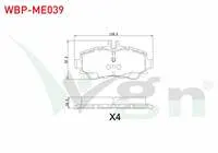 FREN BALATA ON MERCEDES A SERISI (W168) A 160 1997-2004 / (W168) A 170 CDI 1997-2004
