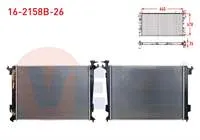 SU RADYATORU BRAZING KALINLIK 26mm HYUNDAI IX35 (LM) 2.0i 16v A-T (KORE URETIMI) 2010- / KIA SPORTAGE (SL) 2.0 CVVT A-T 2010-