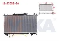 SU RADYATORU BRAZING KALINLIK 26mm TOYOTA AVENSIS (T22) 2.0i A-T 1997-2003