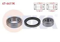 ON TEKERLEK RULMAN KITI SOL-SAG 41,27-25X19,5-22X73,4-52 VOLKSWAGEN LT 28-35 II 2.5 TDI 1996-2006 / MERCEDES SPRINTER 1996-2006