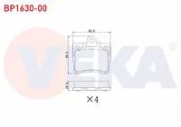 FREN BALATA ARKA C SERISI (W202) C 200 1993-2000/(W202) C 180 1993-2000/(W202) C 200 CDI 1993-2000/(W202) C 220 1993-2000/(W202) C 200 D 1993-2000/(W202) C 240 1993-2000/(W202) C 240 1993-2000