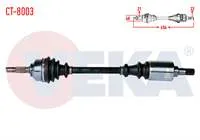 KOMPLE AKS SOL ON CITROEN C3 (FC) 1.4 HDI 70HP YAYLI TIP MA SANZIMAN UZUNLUK 636mm 2002-2009