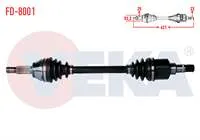 KOMPLE AKS SOL ON FORD FIESTA V 1.4 TDCI  UZUNLUK 621mm 2001-2008