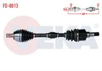 KOMPLE AKS SOL ON FORD FOCUS II (DA) 1.6i M-T UZUNLUK 600mm 2004-2011