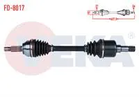 KOMPLE AKS SOL ON FORD MONDEO III 2.0i 16v  UZUNLUK 627,5mm 2000-2007