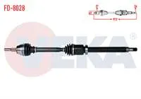 KOMPLE AKS SAG ON FORD FOCUS III 1.6 TDCI M-T  UZUNLUK 972mm 2011-2015