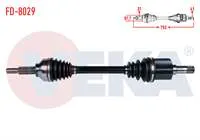 KOMPLE AKS SOL ON UZUNLUK 752mm FORD TOURNEO CUSTOM (V362) KISA SASE 2.2 TDCI 155 HP 2012-
