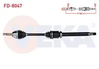 KOMPLE AKS SAG ON FORD TRANSIT CONNECT 1.8 TDCI 75 HP  UZUNLUK 962mm 2002-2013