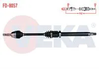KOMPLE AKS SAG ON FORD TRANSIT COURIER 1.5 TDCI M-T UZUNLUK 912mm 2014-