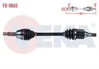 KOMPLE AKS SOL ON FORD FIESTA V 1.6i 16v A-T UZUNLUK 606mm 2001-2008