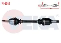 KOMPLE AKS SOL ON FIAT GRANDE PUNTO (199) 1.3 MJT 75 HP UZUNLUK 626mm 2012-