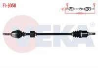 KOMPLE AKS SAG ON FIAT DOBLO (119,223) 1.4  UZUNLUK 930,5mm 2001-2010