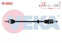 KOMPLE AKS SOL ON HONDA CIVIC VI 1.4i ABSLI 50 DIS UZUNLUK 901,5mm 1995-2001