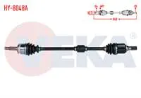 KOMPLE AKS SAG ON HYUNDAI I10 (PA) 1.1i 12v M-T ABSLI 48 DIS UZUNLUK 845mm 2008-2013