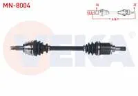 KOMPLE AKS SOL ON MINI COOPER (R50,R53) 1.6 M-T / COOPER ONE (R50,R53) 1.6 M-T UZUNLUK 616mm 2001-2006