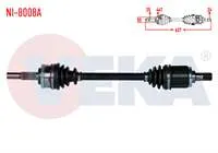 KOMPLE AKS SOL ON NISSAN ALMERA II (N16) 1.5i 16v A-T/M-T ABSLI 44 DIS UZUNLUK 627 mm 2000-2007