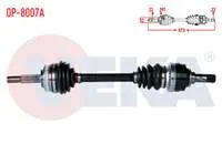 KOMPLE AKS SOL ON OPEL CORSA B 1.2i 16v ABSLI 29 DIS UZUNLUK 573mm 1993-2000