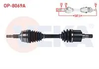 KOMPLE AKS SOL ON ABSLI 29 DIS UZUNLUK 587,5mm OPEL CORSA C 1.7 CDTI M-T 2000-2006 / COMBO C 1.7 CDTI M-T 2001-2006