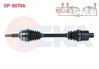 KOMPLE AKS SAG ON ABSLI 29 DIS UZUNLUK 612mm OPEL CORSA C 1.7 CDTI M-T 2000-2006 / COMBO C 1.7 CDTI M-T 2001-2006 / MERIVA A 1.7 CDTI M-T 2003-2010