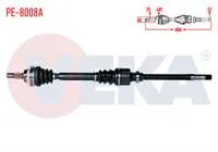 KOMPLE AKS SAG ON PEUGEOT 206 (2A/C) 1.6i 16v ABSLI 48 DIS UZUNLUK 880mm 1998-2006