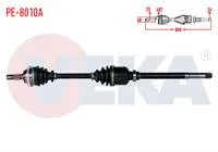 KOMPLE AKS SAG ON PEUGEOT 206 (2A/C) 2.0i GTI ABSLI 48 DIS UZUNLUK 888mm 1998-2006