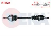 KOMPLE AKS SOL ON PEUGEOT 406 (8B) 2.0i ABSLI 29 DIS UZUNLUK 621mm 1995-2004