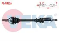 KOMPLE AKS SOL ON PEUGEOT 306 (7B,N3,N5) 1.4i ABSLI 29 DIS UZUNLUK 605mm 1993-2002