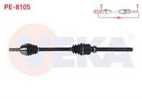 KOMPLE AKS SAG ON UZUNLUK 880mm PEUGEOT 208 II 1.2 - 1.5 BlueHDI A-T 2019-/ OPEL CORSA F 1.2 - 1.5 D A-T 2019-
