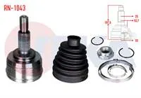 AKS KAFASI SOL-SAG ON DIS RENAULT FLUENCE (L30) 1.5 DCI 25×33X52.70 UZUNLUK 157.5 mm 5-6 VITES 2009-