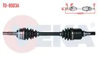 KOMPLE AKS SOL ON TOYOTA COROLLA (_E12_) 1.4 VVT-I ABSLI 48 DIS UZUNLUK 633.5mm 2002-2007