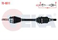 KOMPLE AKS SOL ON TOYOTA COROLLA 1.4 D-4D M-T UZUNLUK 658 mm 2012-