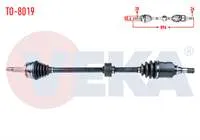 KOMPLE AKS SAG ON TOYOTA YARIS (P9) 1.4 D-4D M-T UZUNLUK 896mm 2006-2010