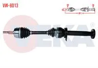 KOMPLE AKS SAG ON VOLKSWAGEN TRANSPORTER V (7HA,7HH,7EA,7EH) 2.5 TDI UZUNLUK 871mm 2003-2011
