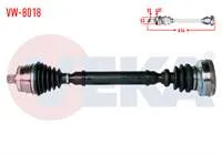 KOMPLE AKS SOL ON VOLKSWAGEN PASSAT (3B2) 1.6 -1.8 T ABSLI 45 DIS M-T UZUNLUK 614mm 1996-2005
