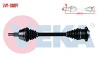 KOMPLE AKS SOL ON VOLKSWAGEN GOLF IV (1J1) 1.6i A-T UZUNLUK 554,5mm 1997-2005