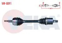 KOMPLE AKS SOL ON VOLKSWAGEN TRANSPORTER VI 2.0 TDI A-T 140 HP UZUNLUK 645mm 2009-