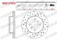 FREN DISKI ON HAVALI KAPLAMALI PERFORMANS DELIKLI 4 BJN 254,9X20X55,1X43 TOYOTA YARIS 1.0i 1999-2005  YARIS 1.3i 1999-2005  YARIS 1.4 D-4D 1999-2005  YARIS 1.5 VVT-I 1999-2005