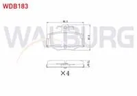 FREN BALATA ARKA NISSAN PRIMERA (P10) 2.0i 1990-1998 / PRIMERA (P11) 1.8i 16v 1996-2001 / PRIMERA (P11) 2.0 TD 1996-2001 / PRIMERA (P12) 2.0i 16v 2002-